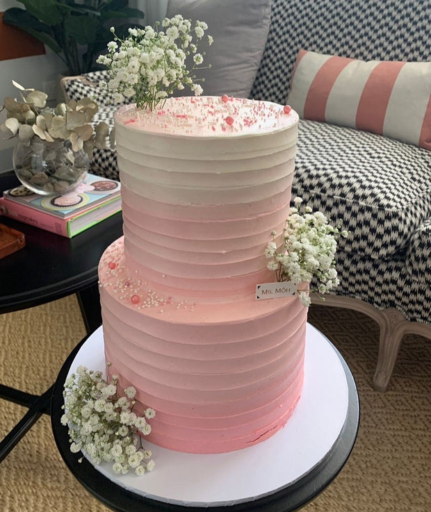 Pink Ombré - Two tier cake