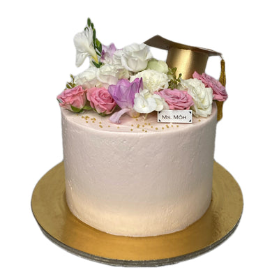 Pink Graduation Cake